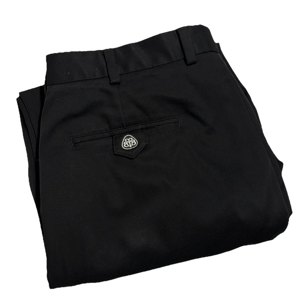 Brooks Brothers Country Club Golf Pants Black‎ Pleated Mens 36x30 Cuffed Poly
